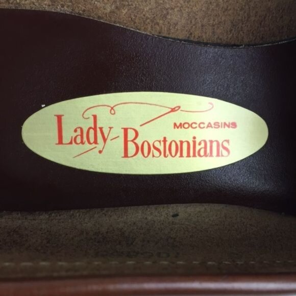 Vintage Lady Bostonian Womens Brown Leather Loafers Silver Buckle Detail size 6 - Picture 12 of 16